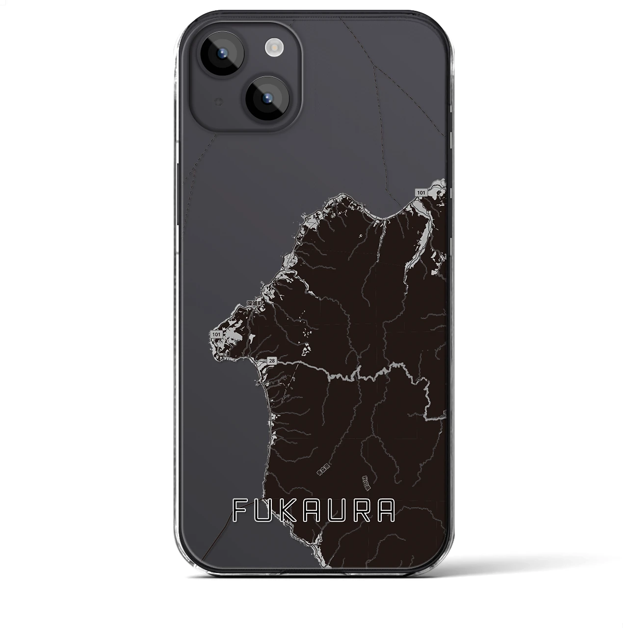 【深浦(青森県)】地図柄iPhoneケース(クリアタイプ)