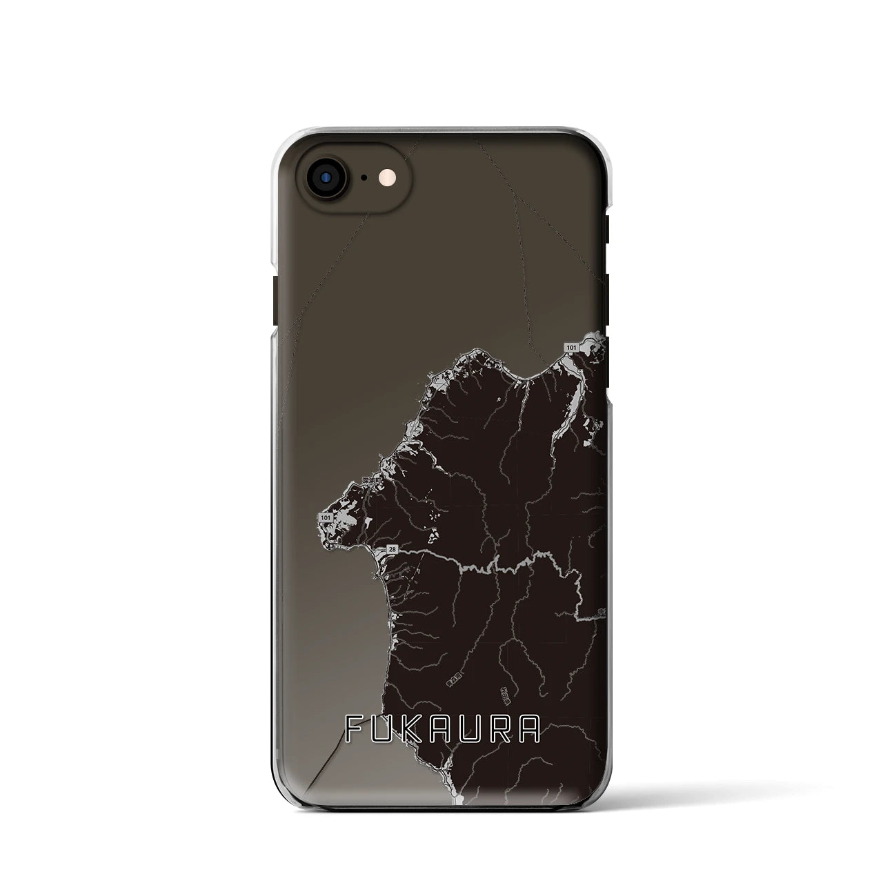 【深浦(青森県)】地図柄iPhoneケース(クリアタイプ)