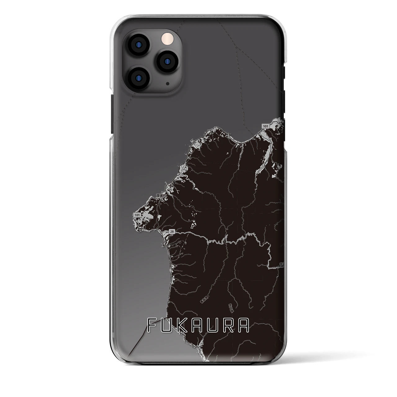 【深浦(青森県)】地図柄iPhoneケース(クリアタイプ)