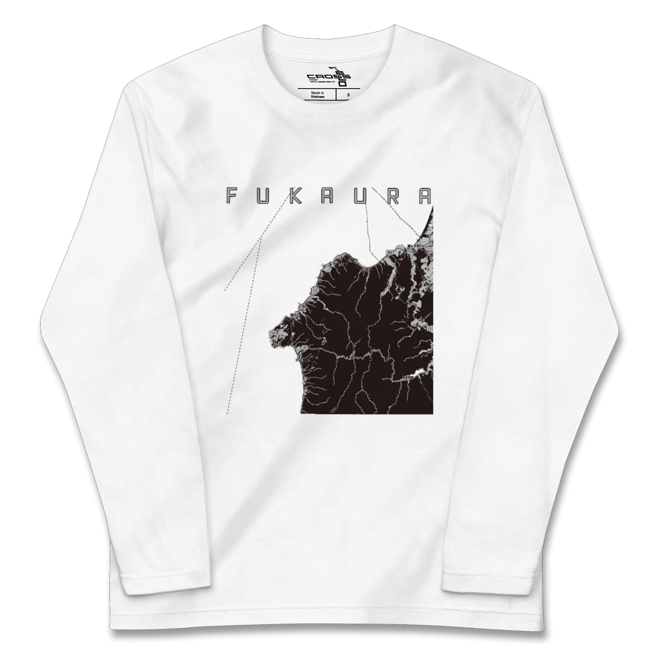 【深浦(青森県)】地図柄ロングスリーブTシャツ