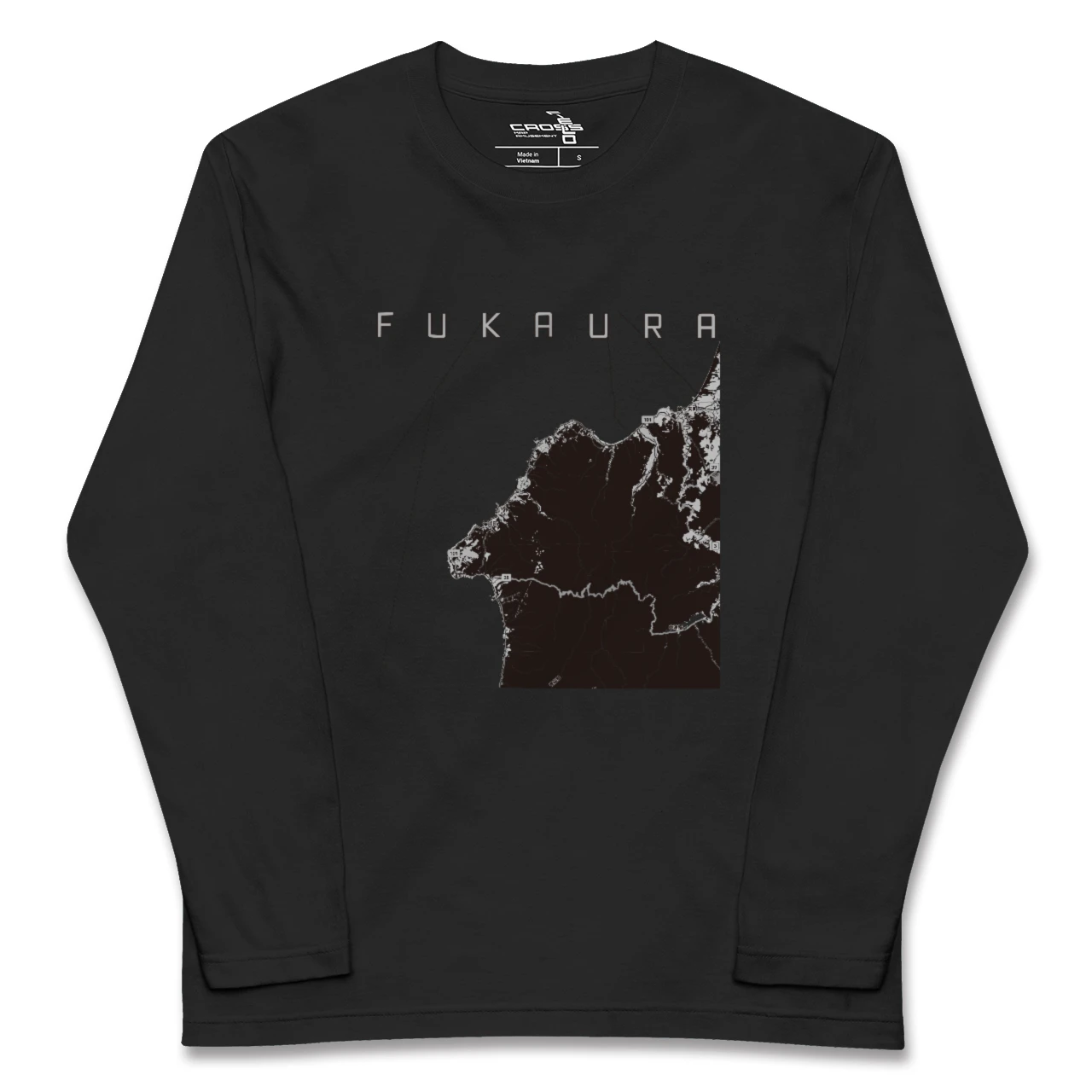 【深浦(青森県)】地図柄ロングスリーブTシャツ