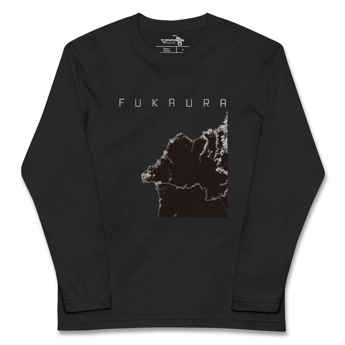 【深浦(青森県)】地図柄ロングスリーブTシャツ