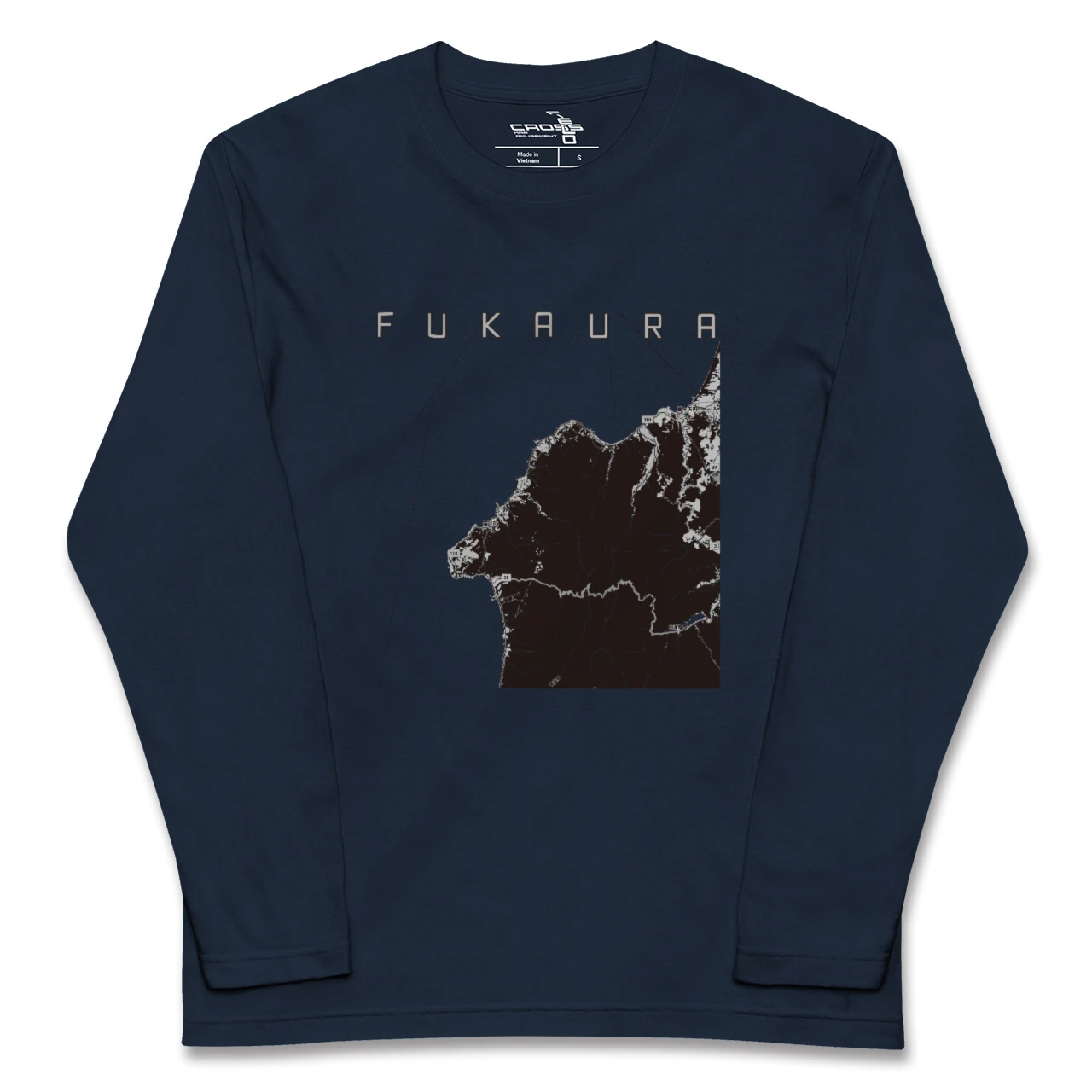 【深浦(青森県)】地図柄ロングスリーブTシャツ
