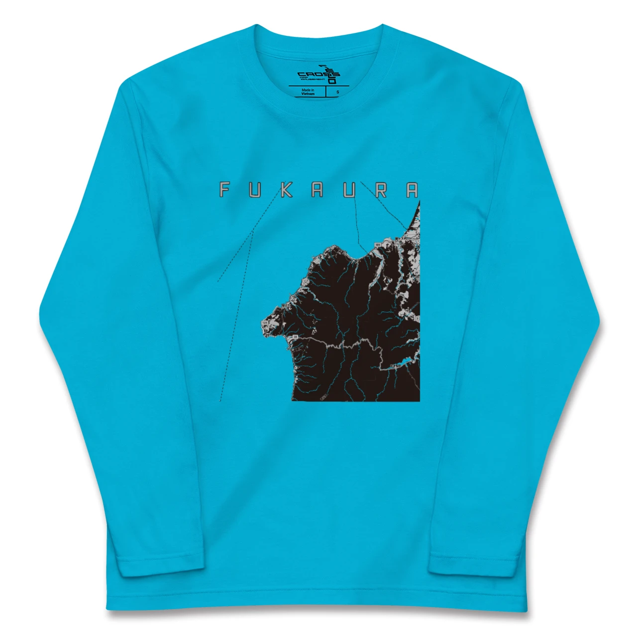 【深浦(青森県)】地図柄ロングスリーブTシャツ