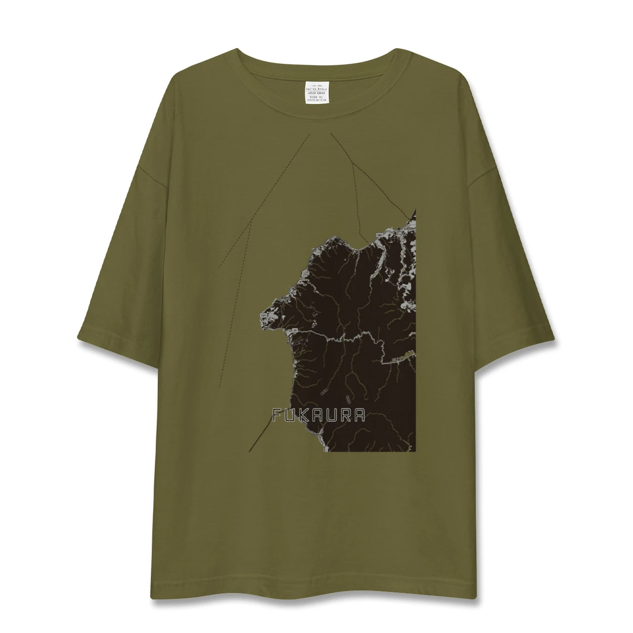 【深浦(青森県)】地図柄ビッグシルエットTシャツ