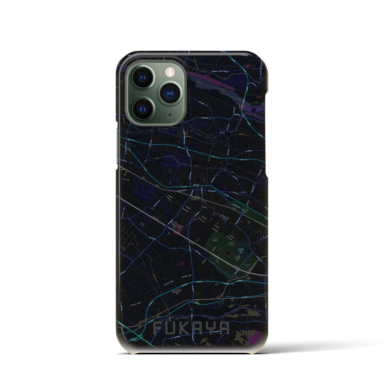 【深谷(埼玉県)】地図柄iPhoneケース(バックカバータイプ)