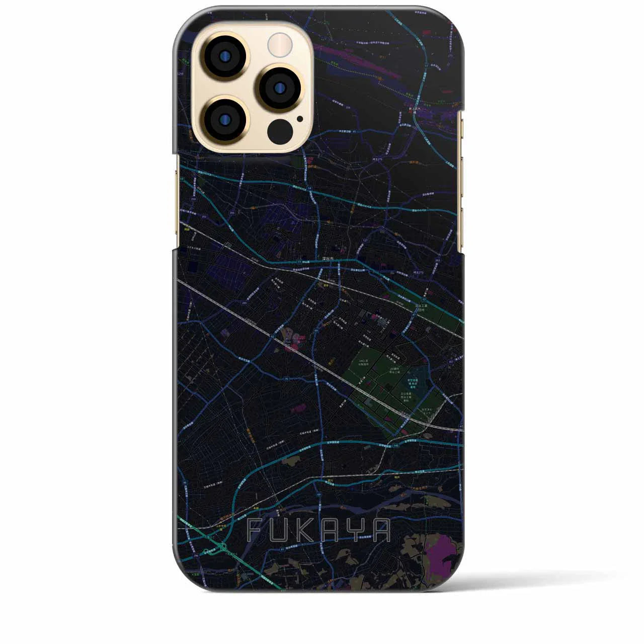 【深谷(埼玉県)】地図柄iPhoneケース(バックカバータイプ)