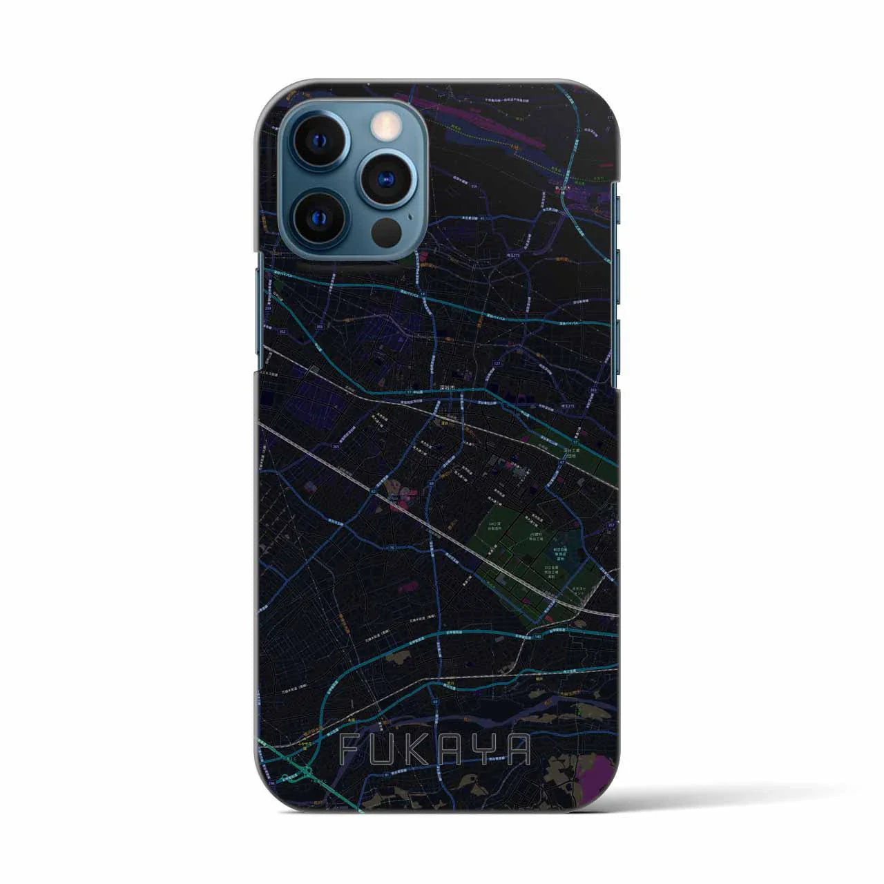 【深谷(埼玉県)】地図柄iPhoneケース(バックカバータイプ)