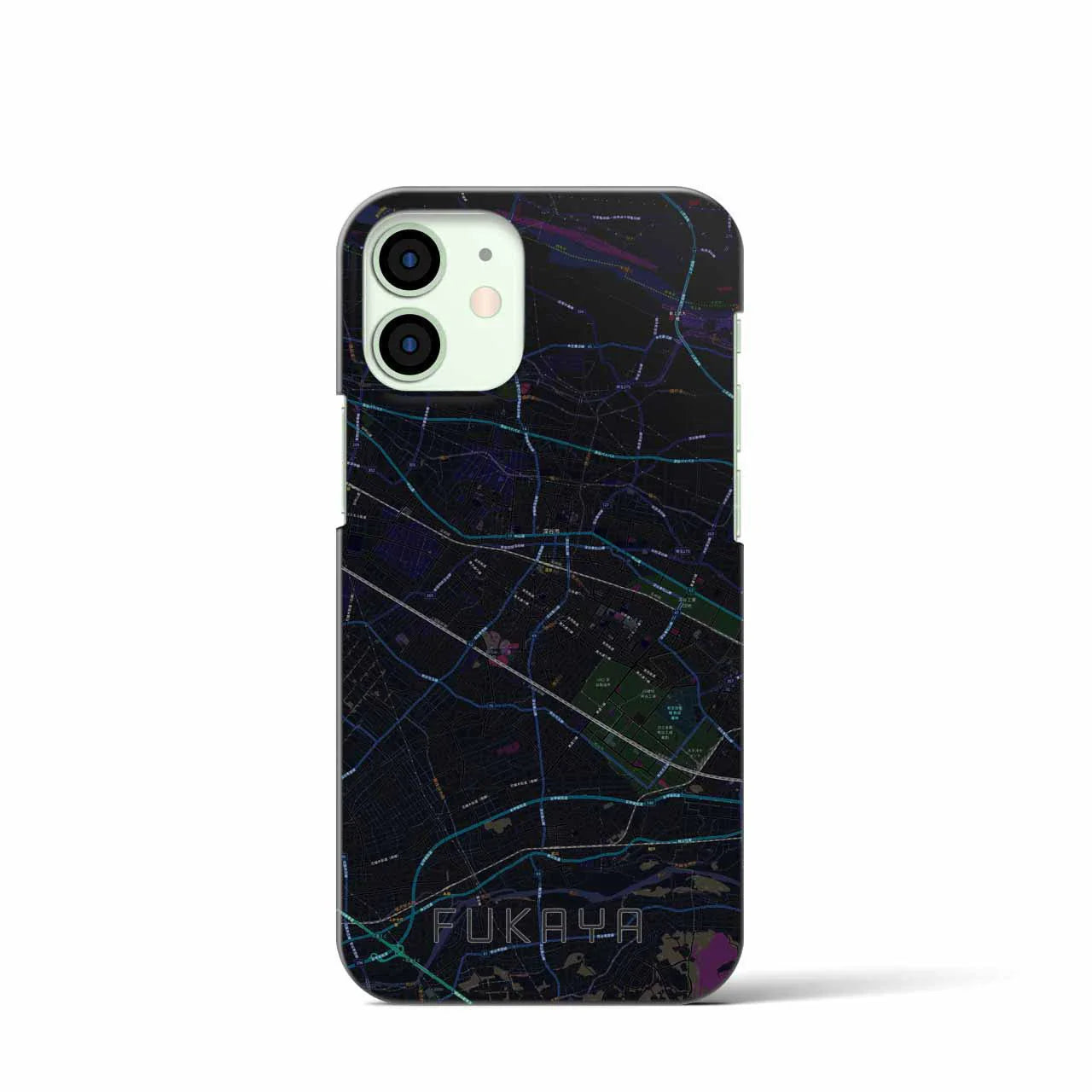 【深谷(埼玉県)】地図柄iPhoneケース(バックカバータイプ)