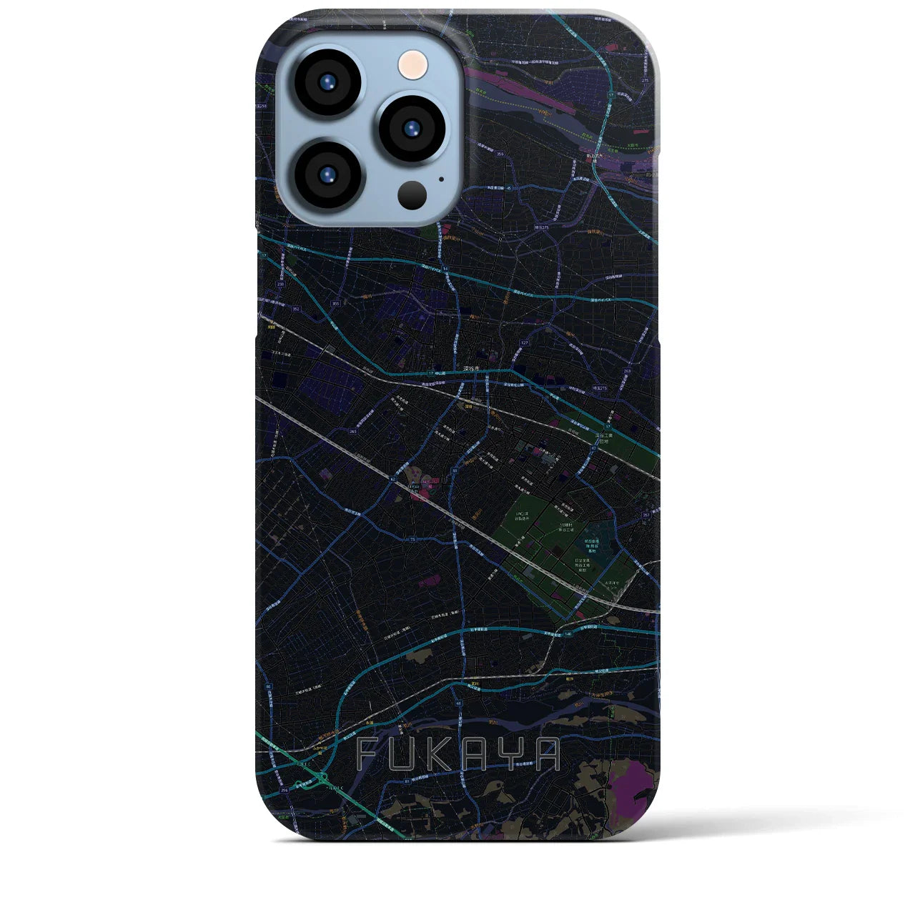 【深谷(埼玉県)】地図柄iPhoneケース(バックカバータイプ)