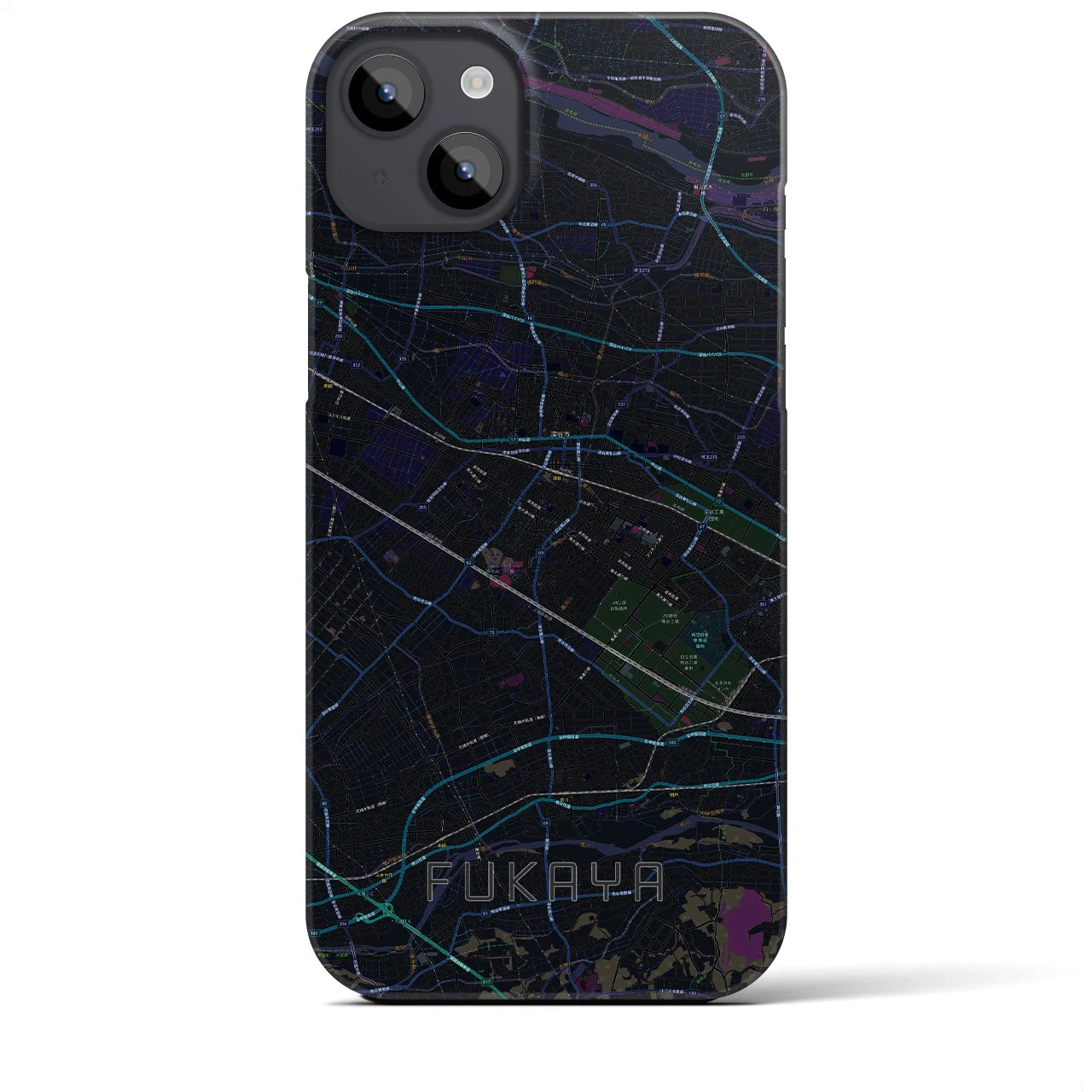 【深谷(埼玉県)】地図柄iPhoneケース(バックカバータイプ)