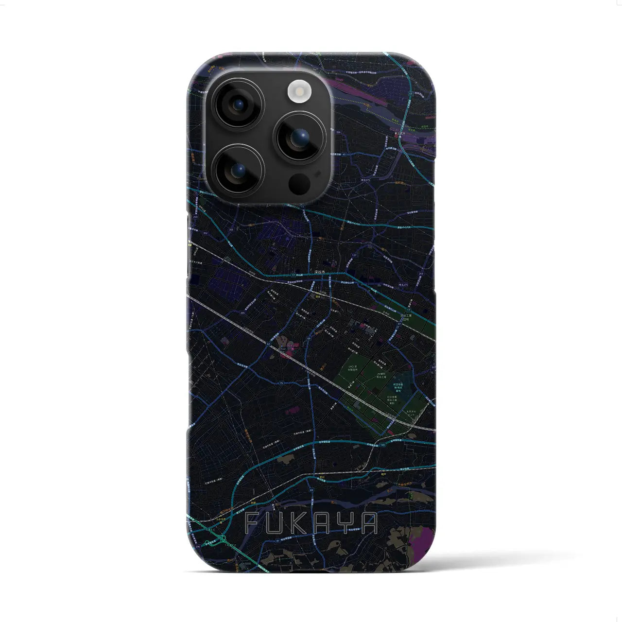 【深谷(埼玉県)】地図柄iPhoneケース(バックカバータイプ)
