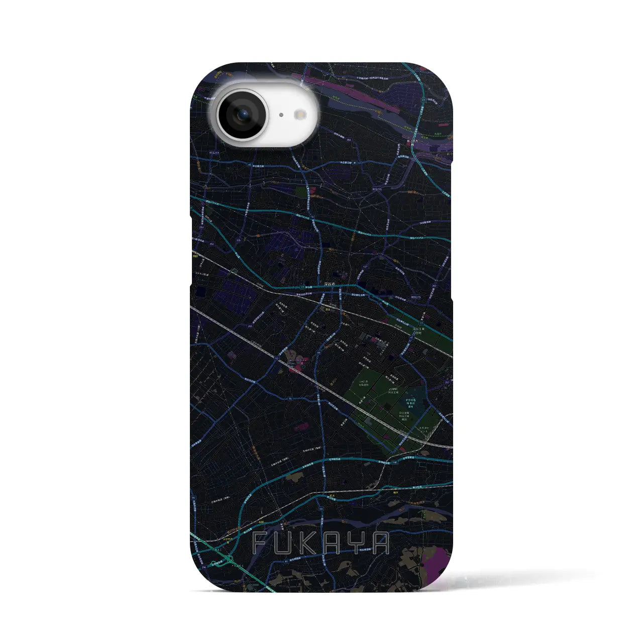 【深谷(埼玉県)】地図柄iPhoneケース(バックカバータイプ)