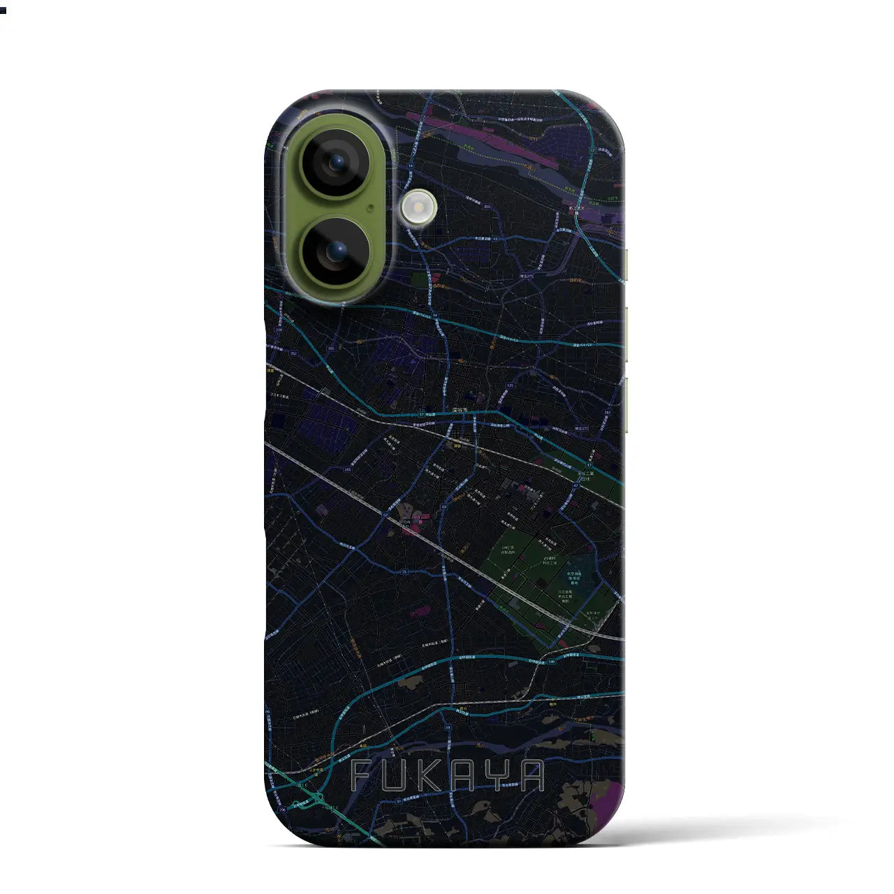 【深谷(埼玉県)】地図柄iPhoneケース(バックカバータイプ)