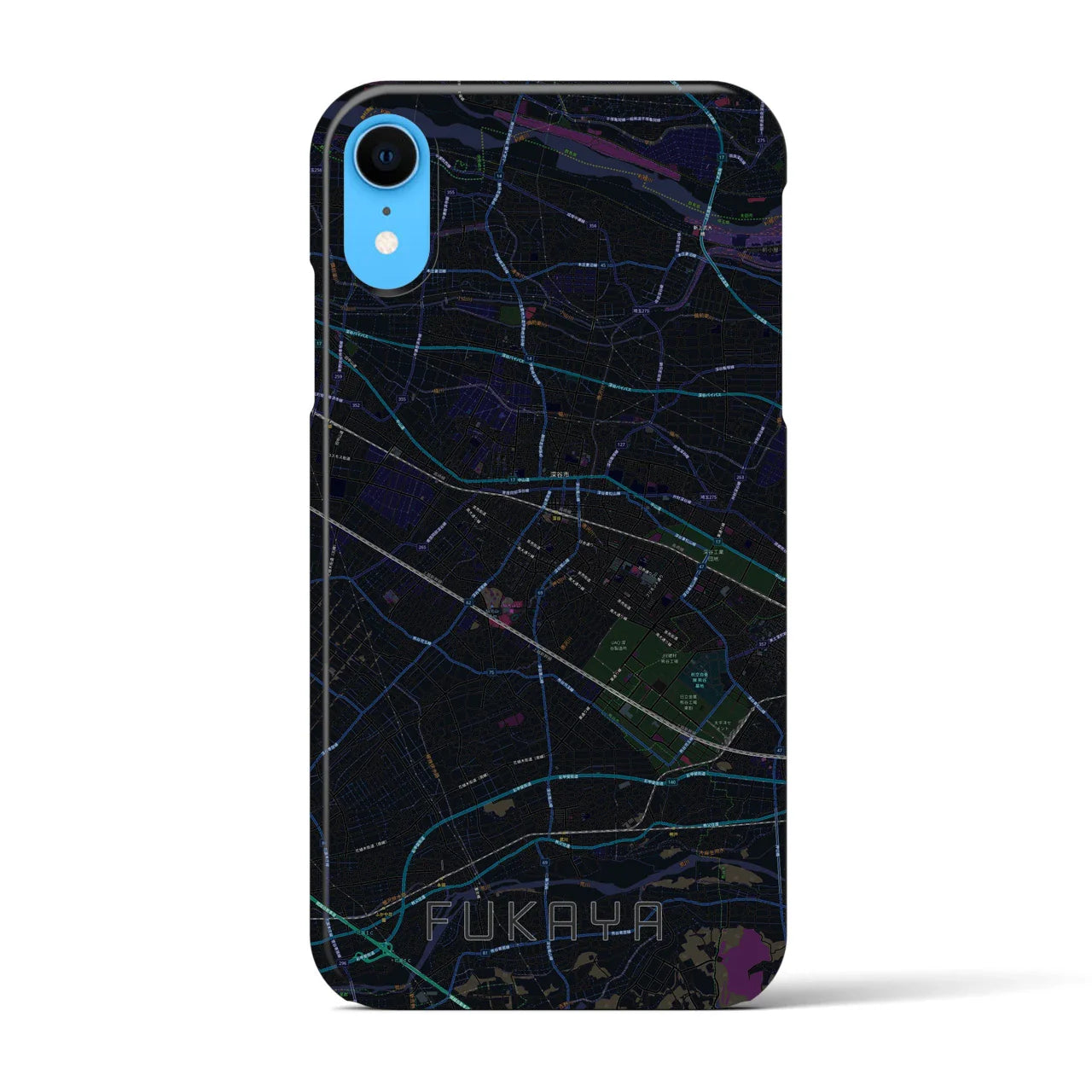 【深谷(埼玉県)】地図柄iPhoneケース(バックカバータイプ)