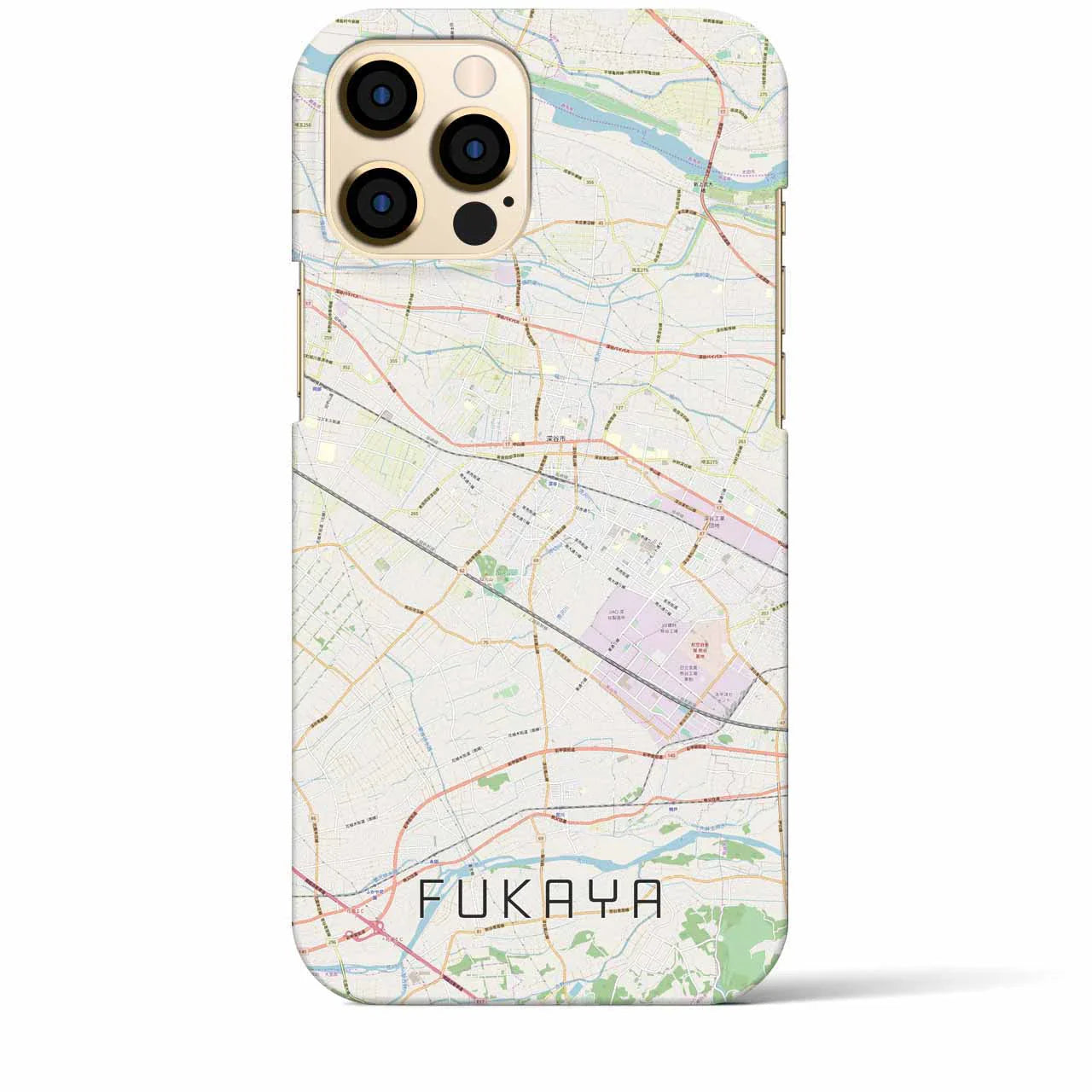 【深谷(埼玉県)】地図柄iPhoneケース(バックカバータイプ)