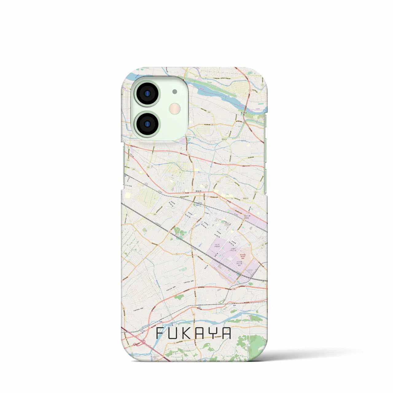 【深谷(埼玉県)】地図柄iPhoneケース(バックカバータイプ)