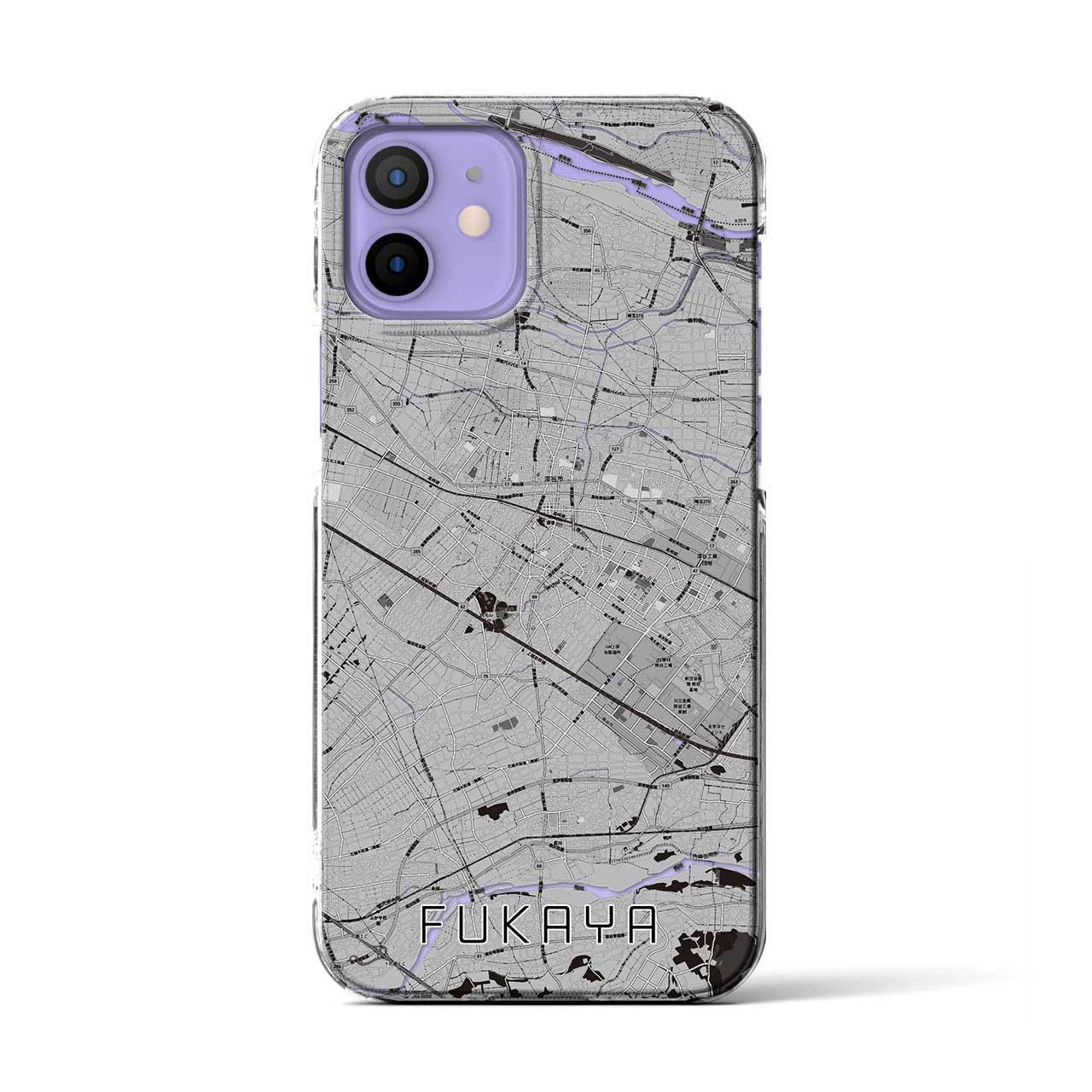 【深谷(埼玉県)】地図柄iPhoneケース(クリアタイプ)