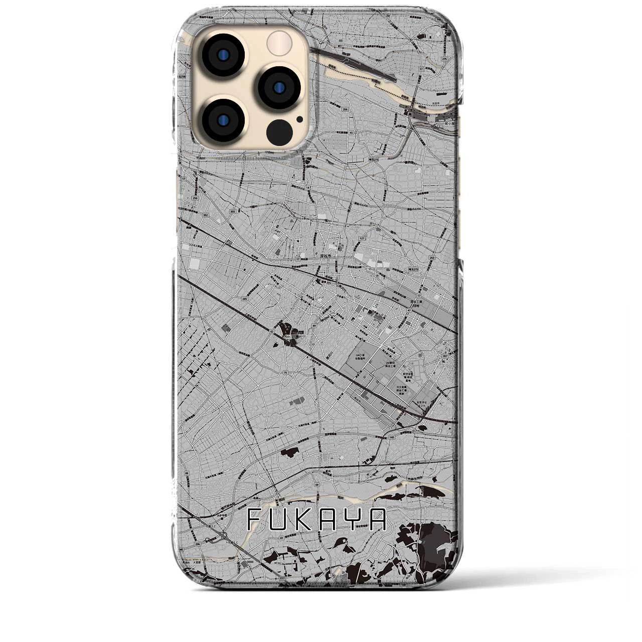 【深谷(埼玉県)】地図柄iPhoneケース(クリアタイプ)