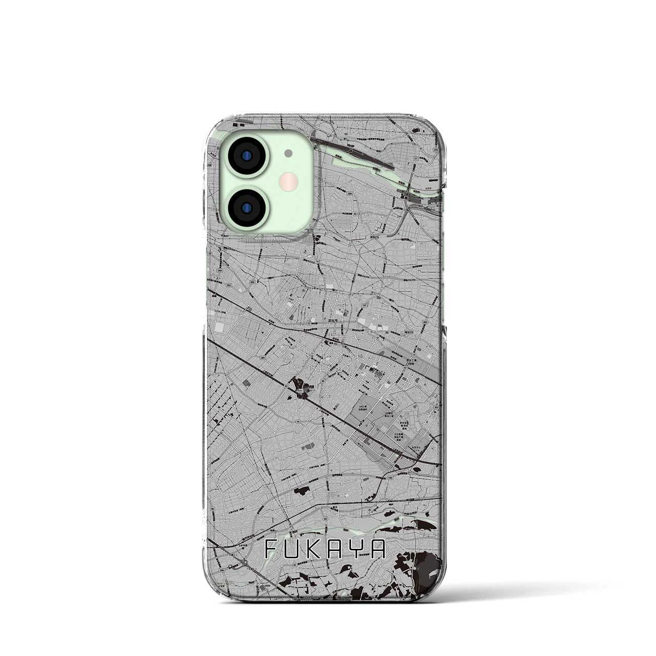 【深谷(埼玉県)】地図柄iPhoneケース(クリアタイプ)