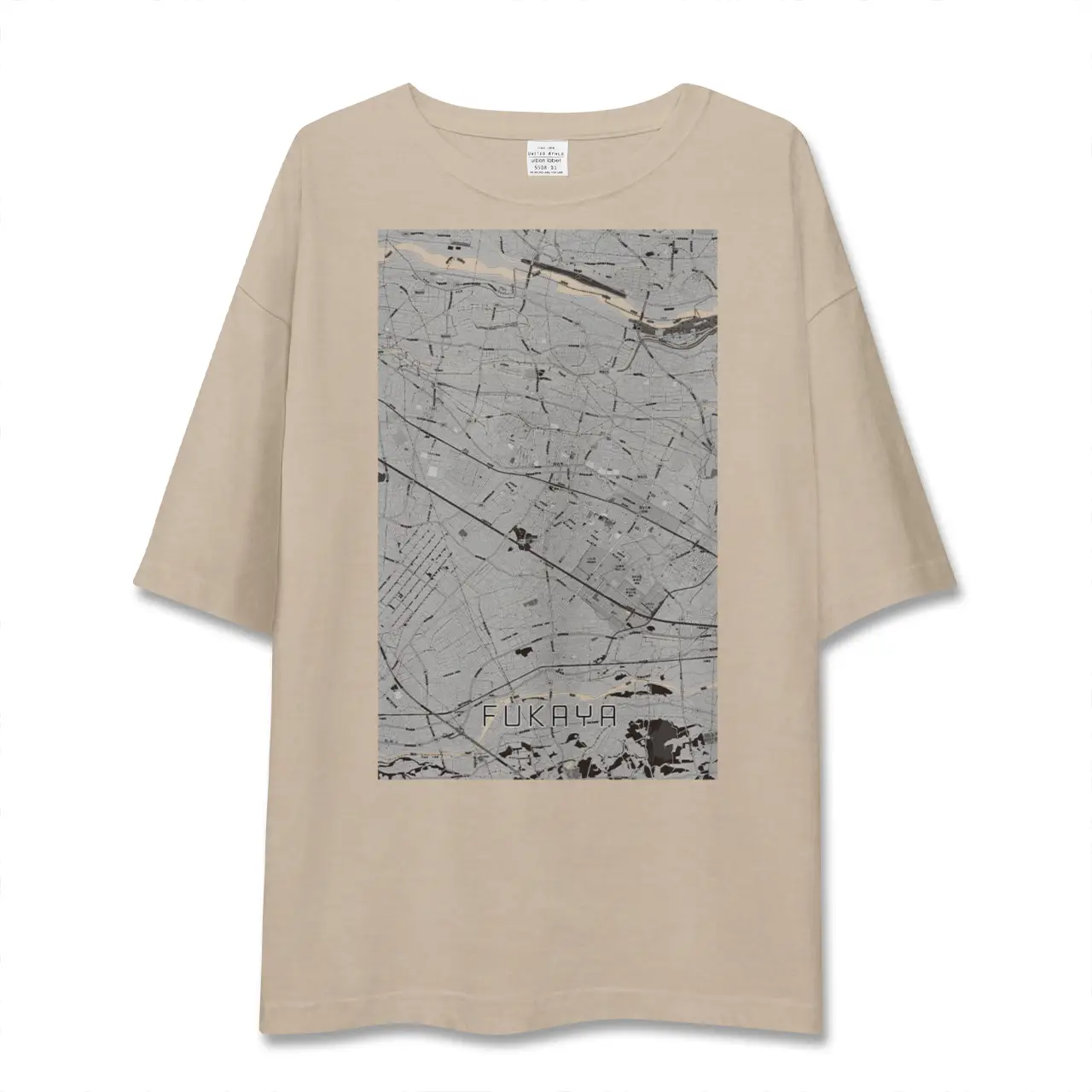 【深谷(埼玉県)】地図柄ビッグシルエットTシャツ