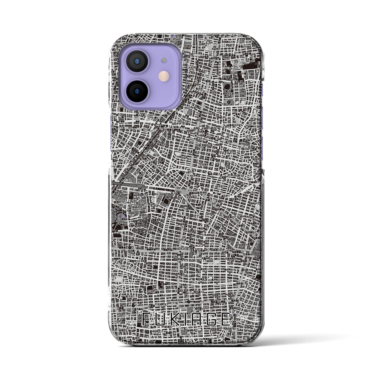 【吹上(愛知県)】地図柄iPhoneケース(クリアタイプ)