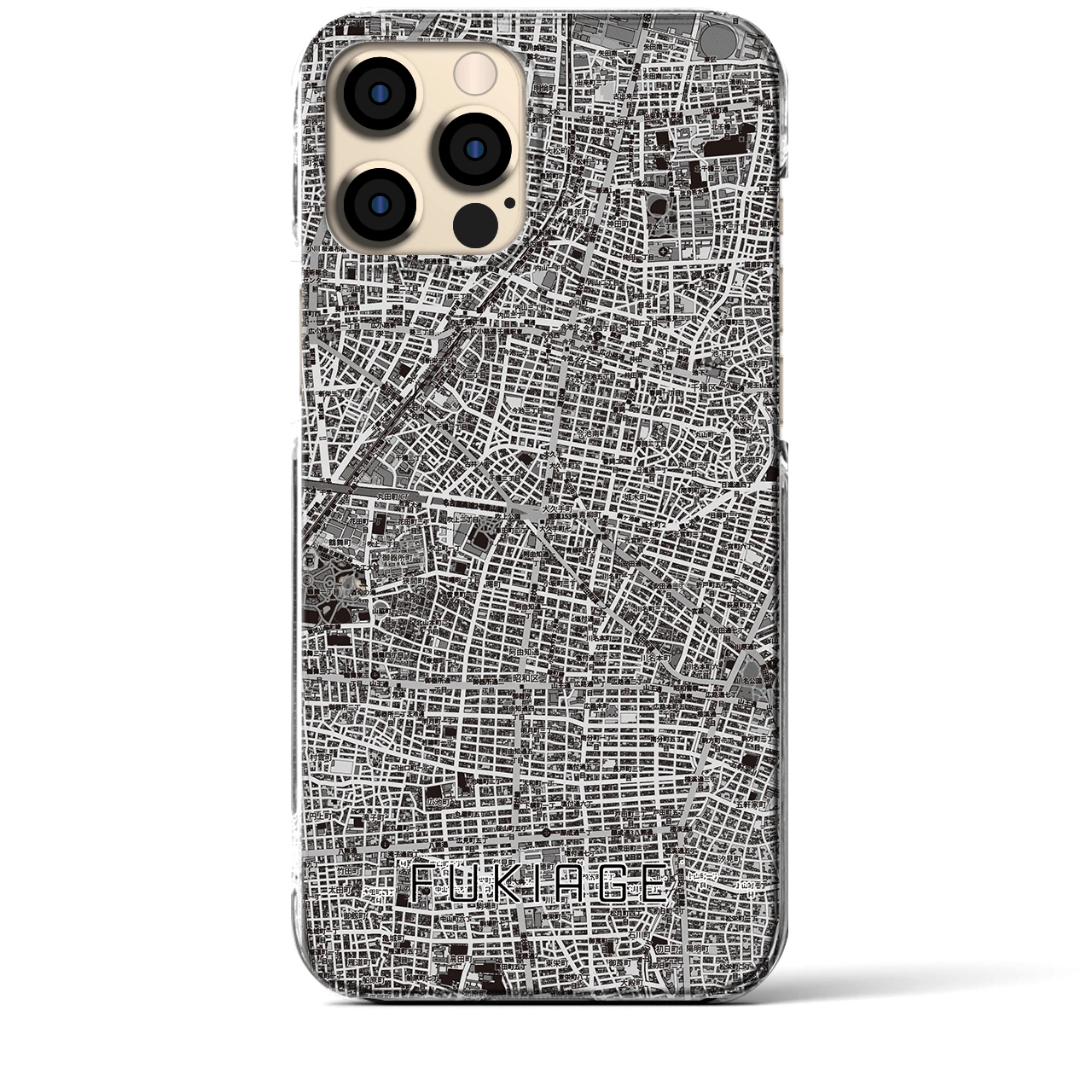 【吹上(愛知県)】地図柄iPhoneケース(クリアタイプ)