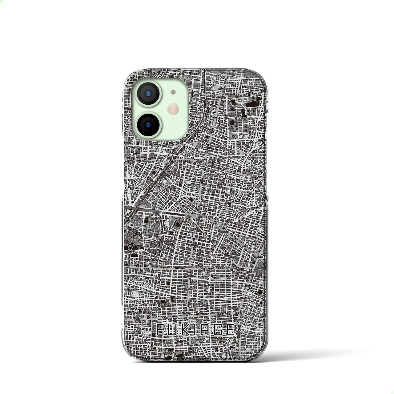 【吹上(愛知県)】地図柄iPhoneケース(クリアタイプ)