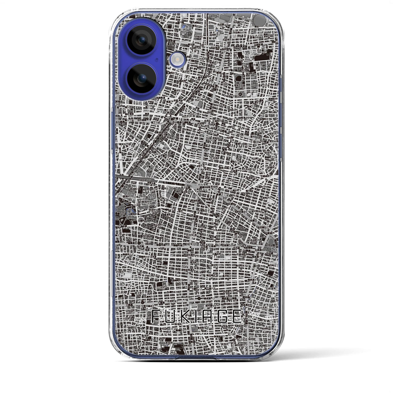 【吹上(愛知県)】地図柄iPhoneケース(クリアタイプ)