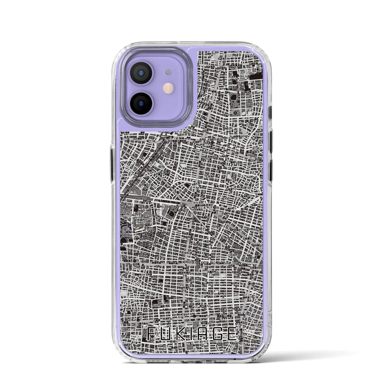 【吹上(愛知県)】地図柄iPhoneケース(MagSafeタイプ)