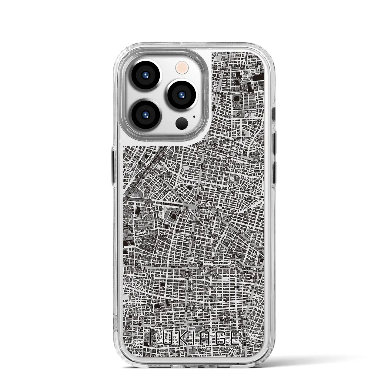 【吹上(愛知県)】地図柄iPhoneケース(MagSafeタイプ)