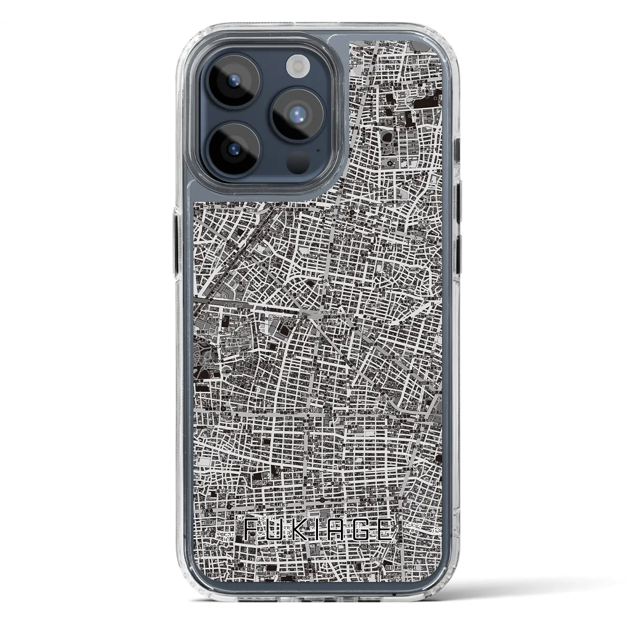 【吹上(愛知県)】地図柄iPhoneケース(MagSafeタイプ)