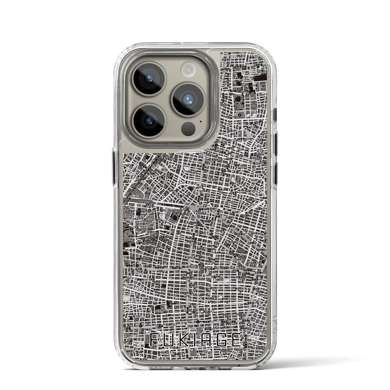 【吹上(愛知県)】地図柄iPhoneケース(MagSafeタイプ)