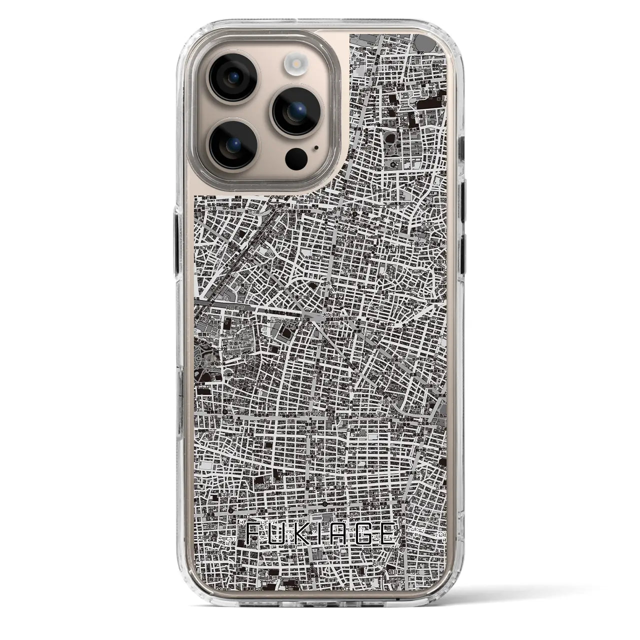 【吹上(愛知県)】地図柄iPhoneケース(MagSafeタイプ)