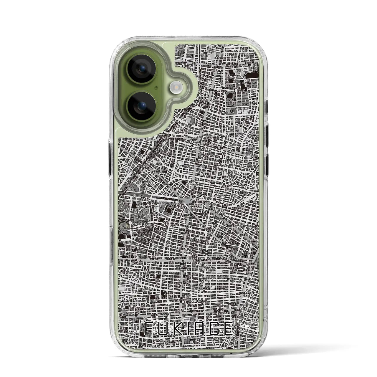 【吹上(愛知県)】地図柄iPhoneケース(MagSafeタイプ)