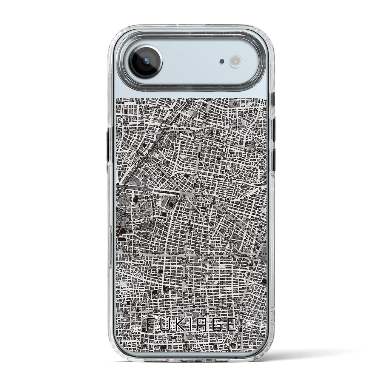 【吹上(愛知県)】地図柄iPhoneケース(MagSafeタイプ)モノトーン・iPhone 17 Pro Max 用