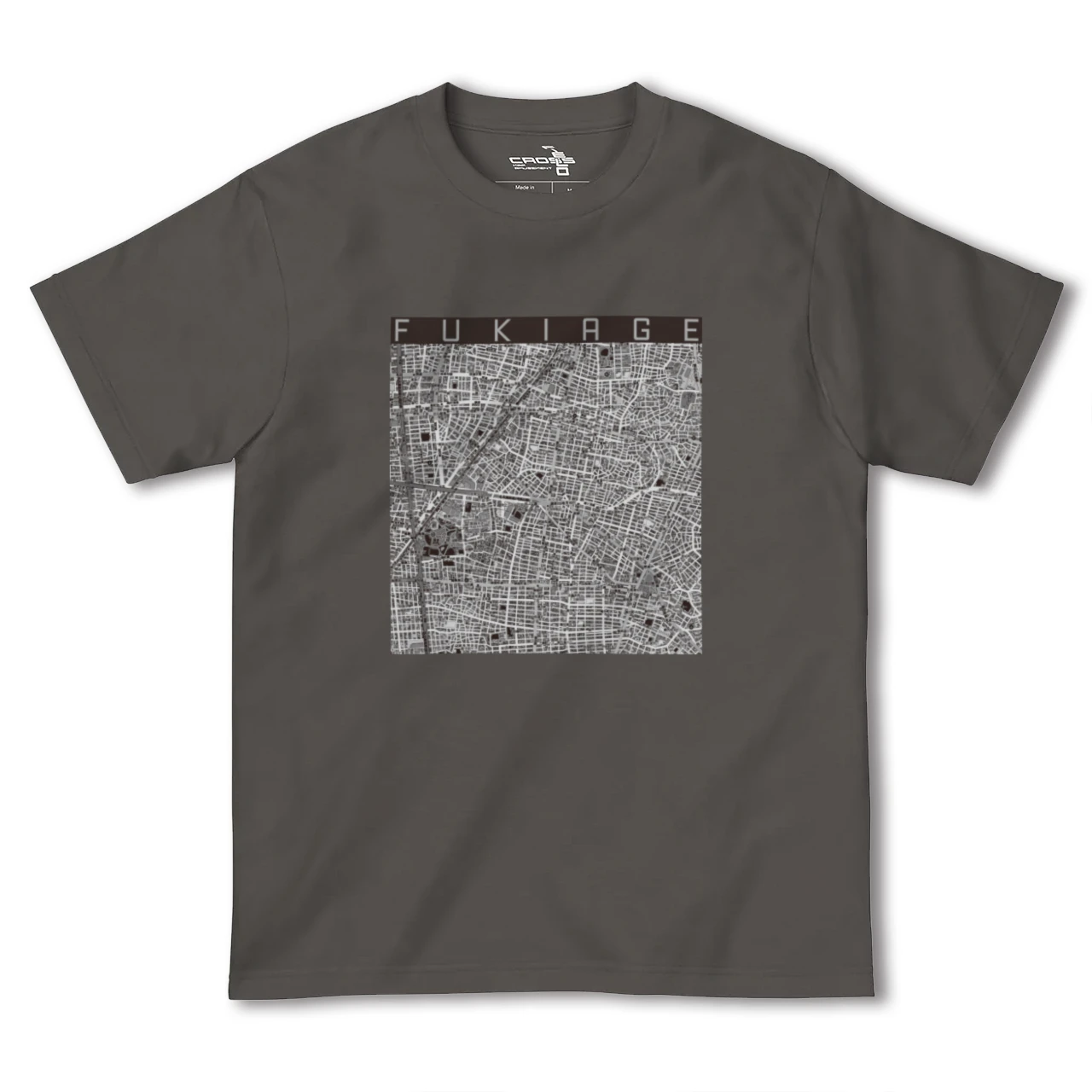 【吹上(愛知県)】地図柄ヘビーウェイトTシャツ