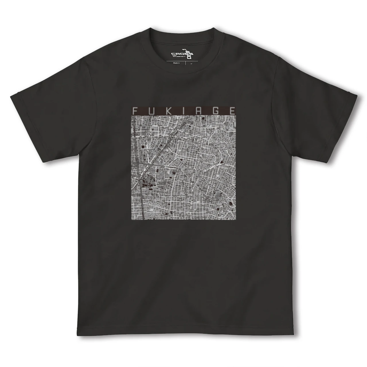 【吹上(愛知県)】地図柄ヘビーウェイトTシャツ