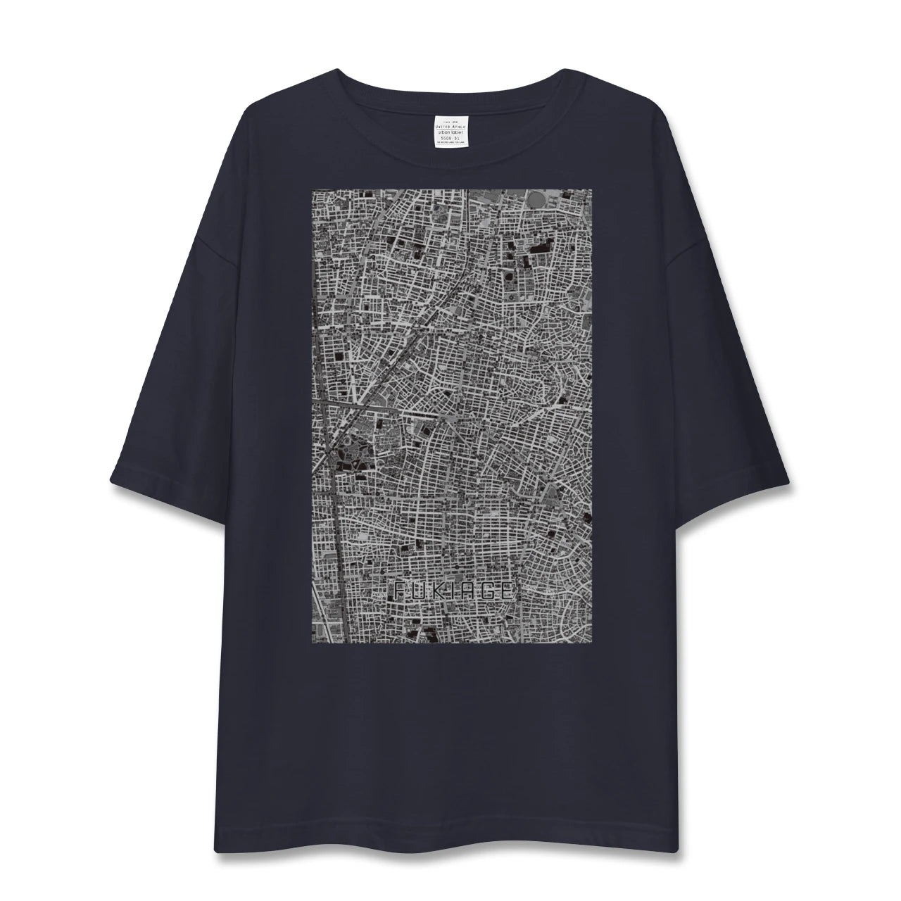 【吹上(愛知県)】地図柄ビッグシルエットTシャツ