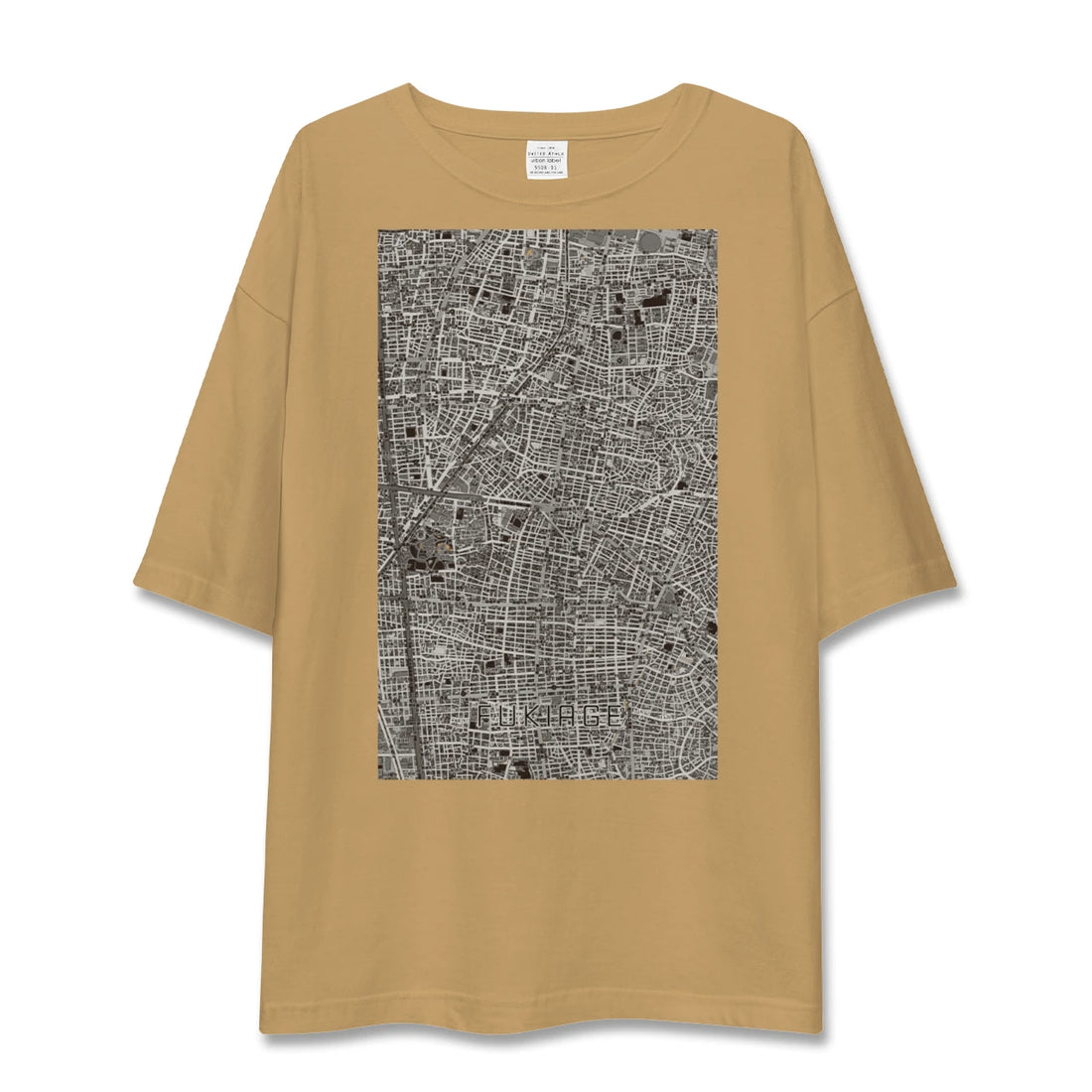 【吹上(愛知県)】地図柄ビッグシルエットTシャツ