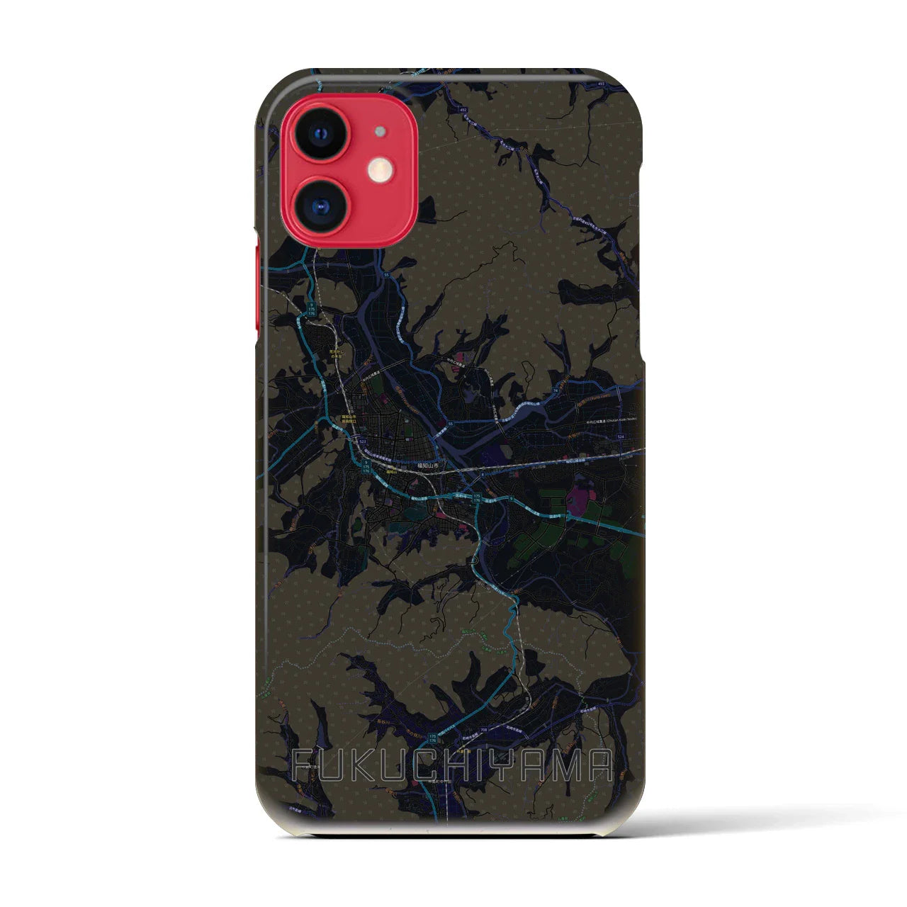 【福知山(京都府)】地図柄iPhoneケース(バックカバータイプ)