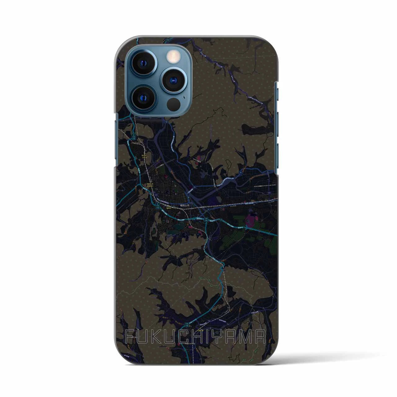 【福知山(京都府)】地図柄iPhoneケース(バックカバータイプ)