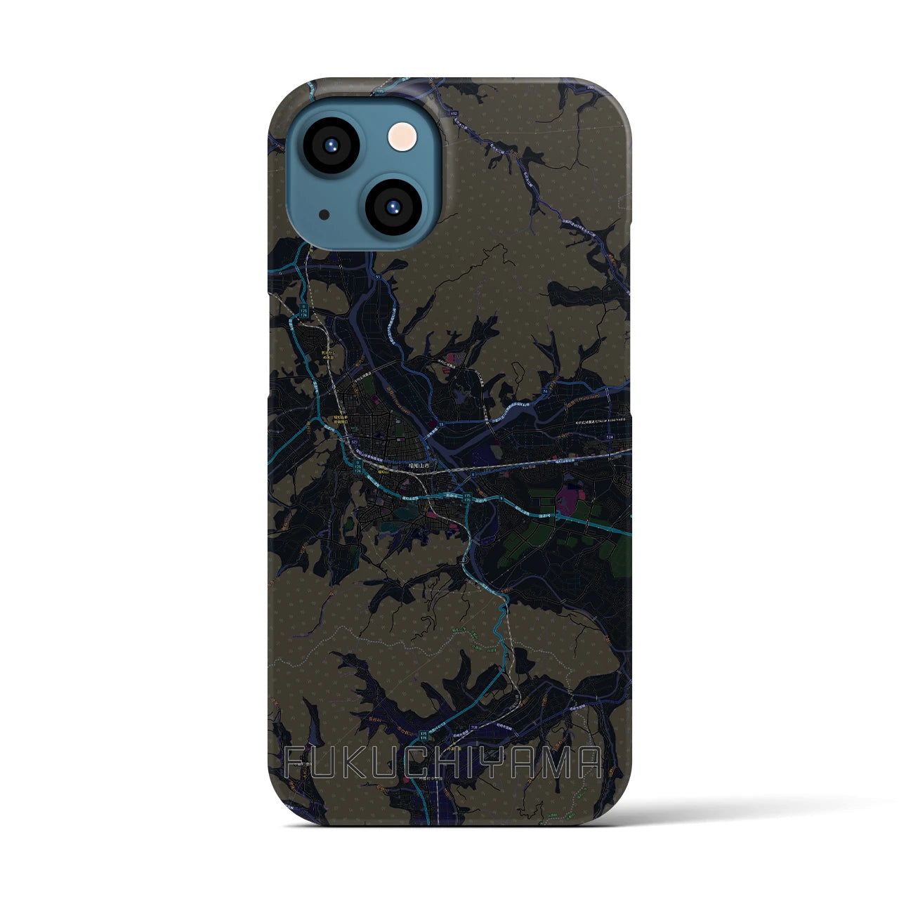 【福知山(京都府)】地図柄iPhoneケース(バックカバータイプ)