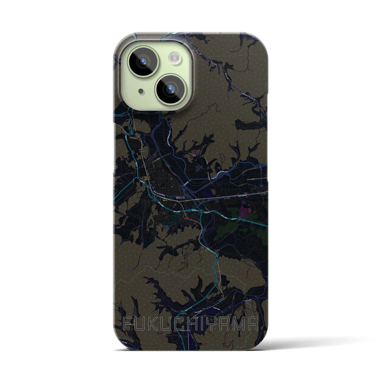 【福知山(京都府)】地図柄iPhoneケース(バックカバータイプ)