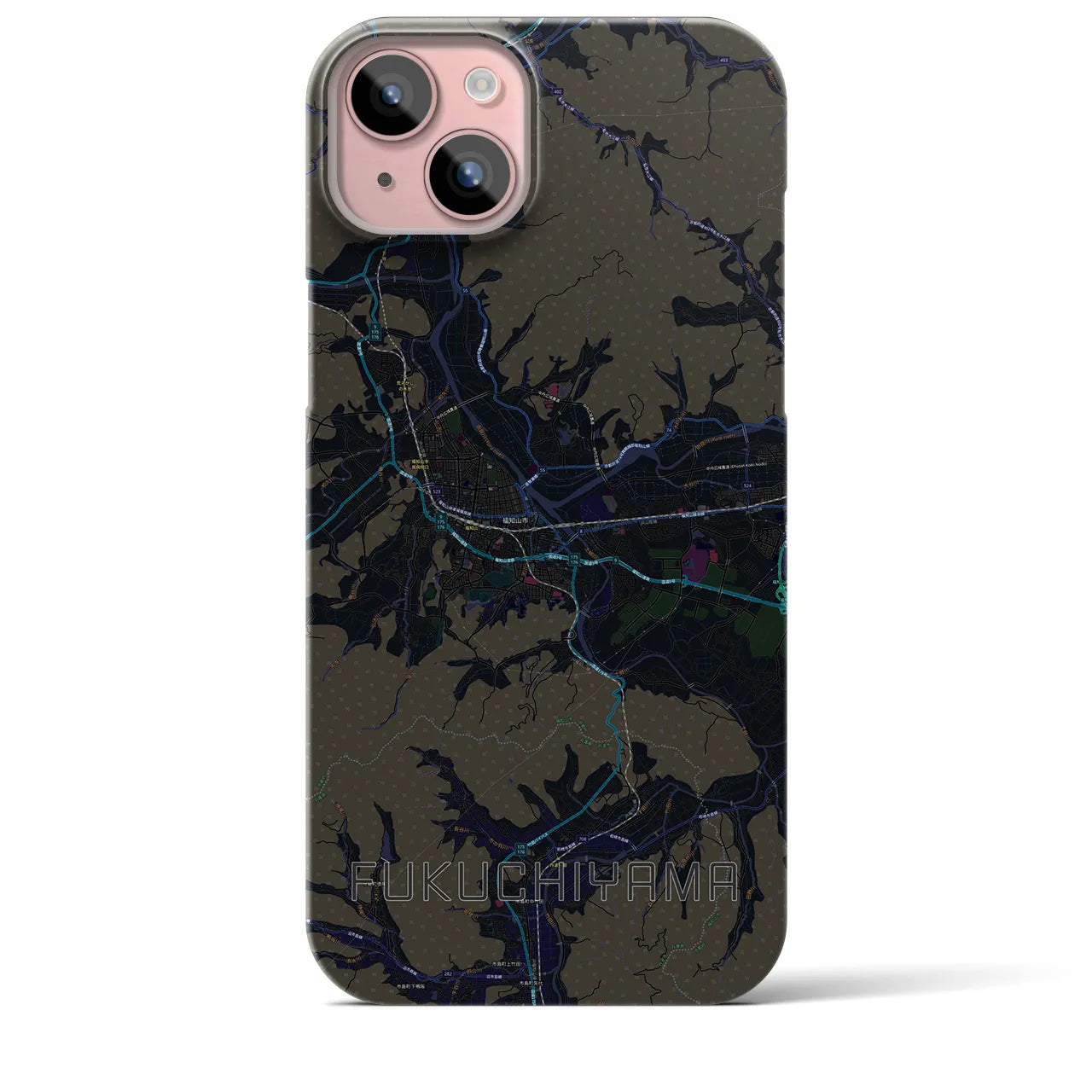 【福知山(京都府)】地図柄iPhoneケース(バックカバータイプ)