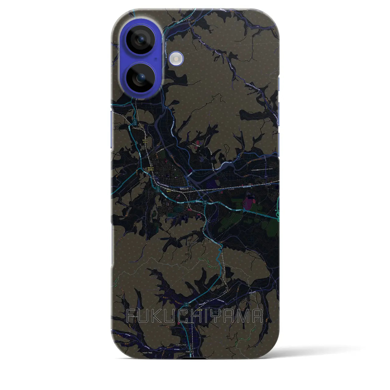 【福知山(京都府)】地図柄iPhoneケース(バックカバータイプ)