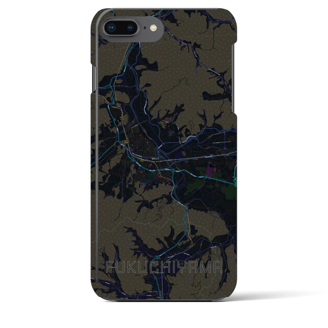 【福知山(京都府)】地図柄iPhoneケース(バックカバータイプ)
