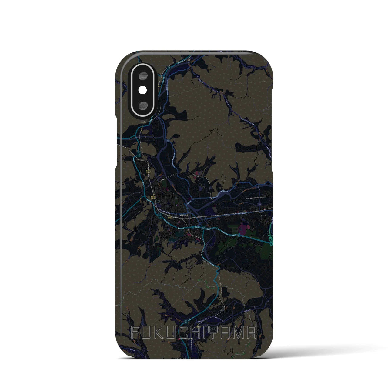 【福知山(京都府)】地図柄iPhoneケース(バックカバータイプ)