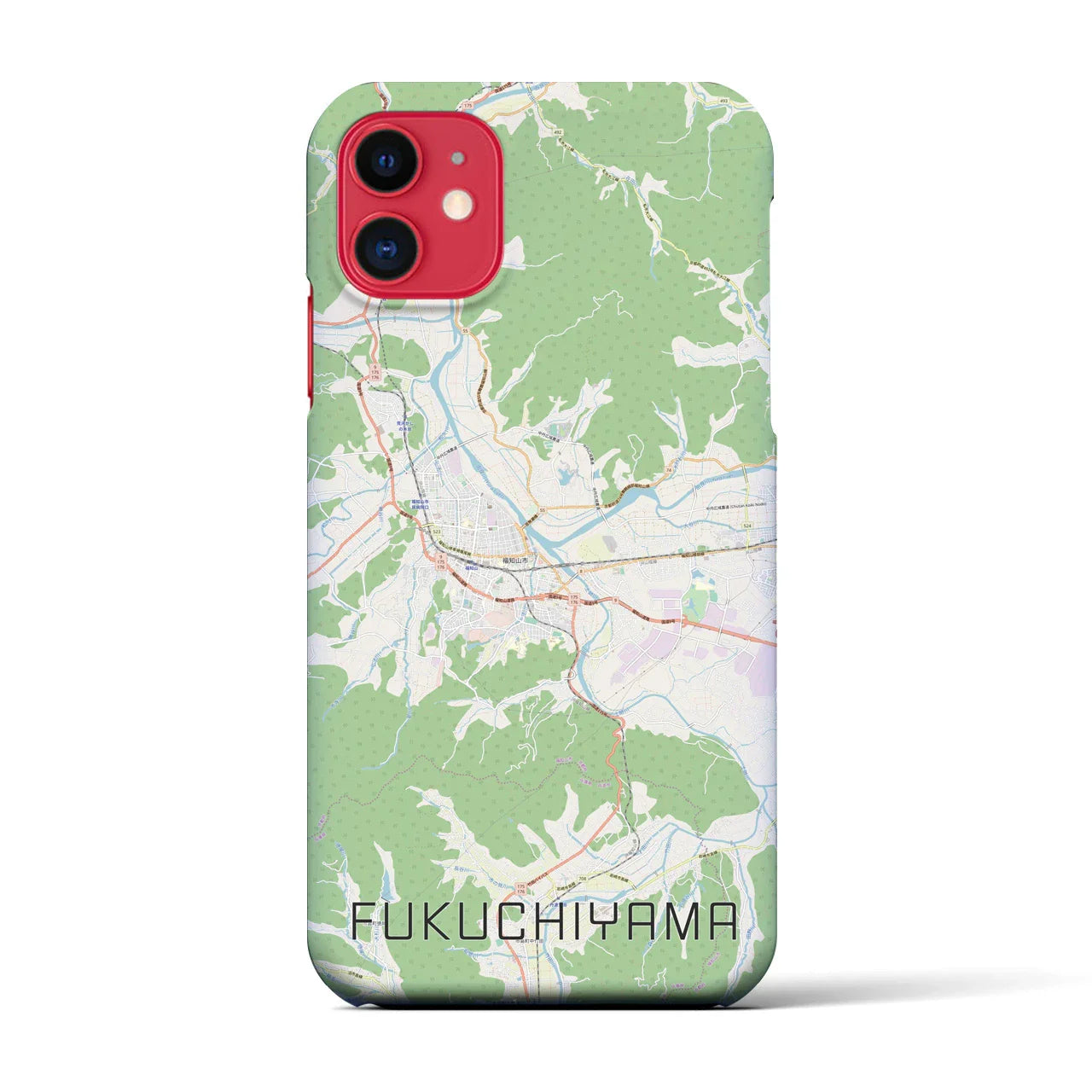 【福知山(京都府)】地図柄iPhoneケース(バックカバータイプ)