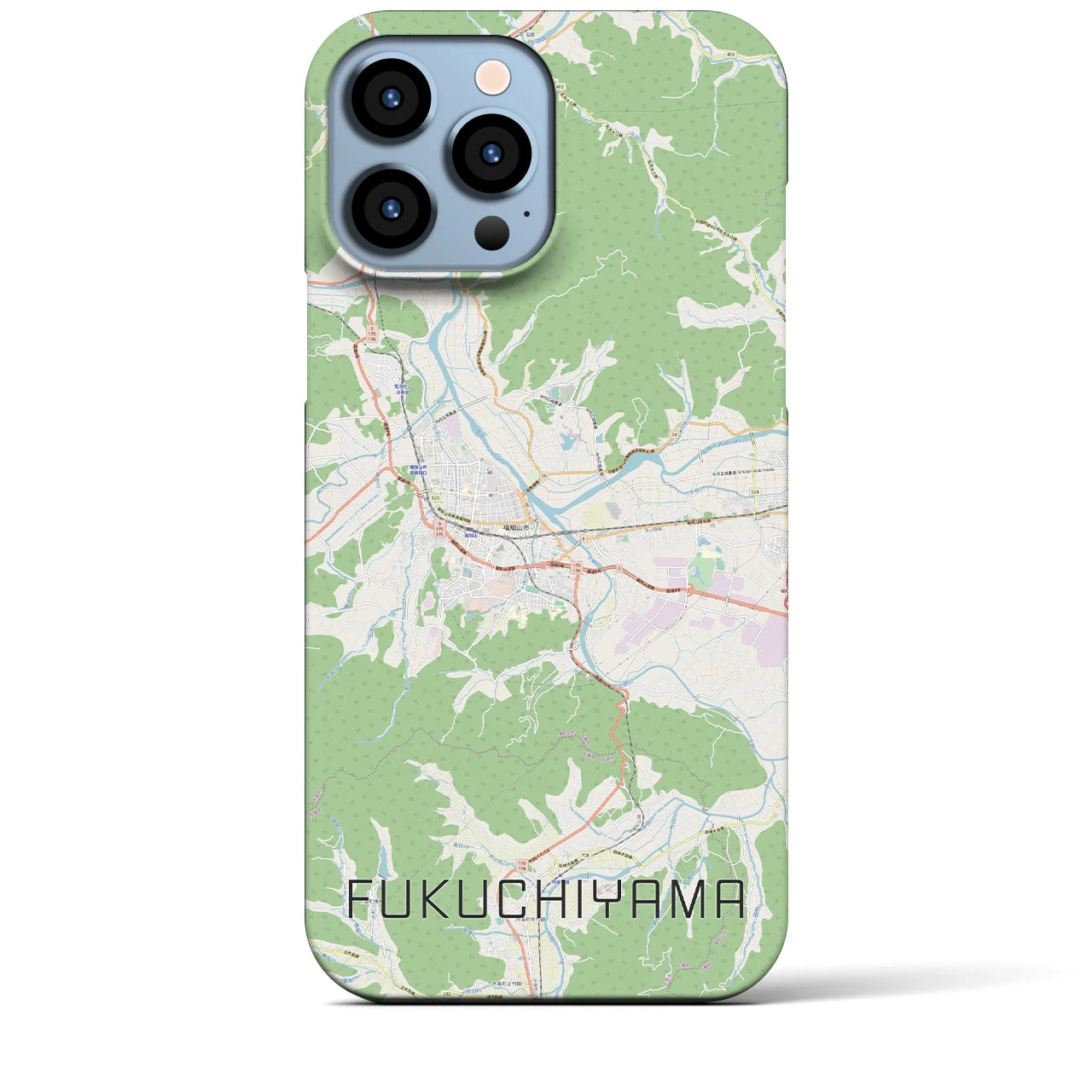 【福知山(京都府)】地図柄iPhoneケース(バックカバータイプ)